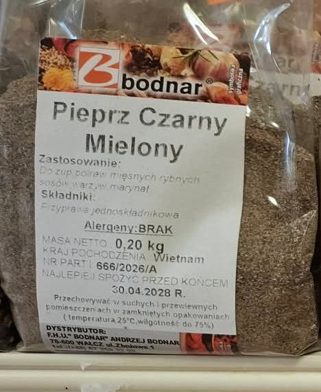 Pieprz czarny mielony / Gemahlener schwarzer Pfeffer 200 g