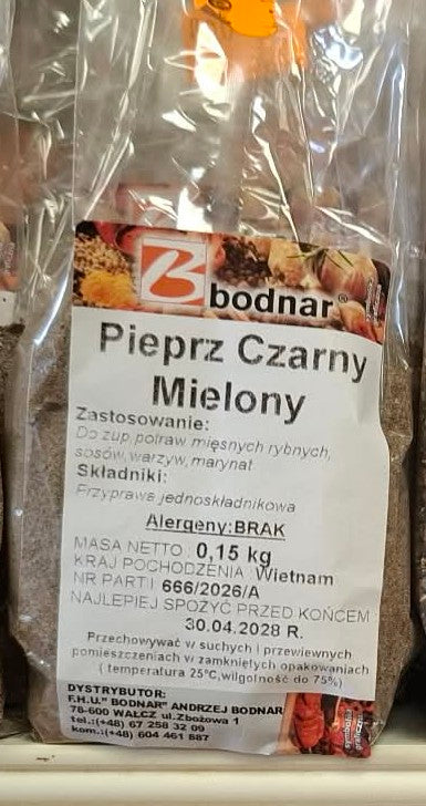 Pieprz czarny mielony / Gemahlener schwarzer Pfeffer 150 g