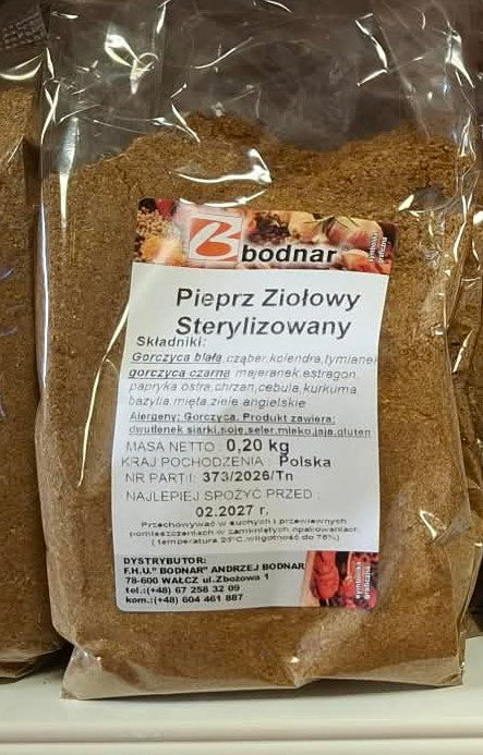 Pieprz ziołowy sterylizowany / Sterilisierter Kräuterpfeffer 200 g